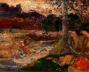 Paul Gauguin Tahitians on the Riverbank china oil painting artist
